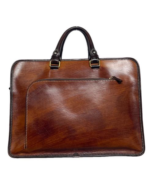 STEFANOMANO（ステファノマーノ）STEFANOMANO (ステファノマーノ) ティントレット レザーブリーフケース ブラウンの古着・服飾アイテム