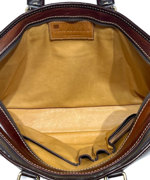 STEFANOMANO（ステファノマーノ）STEFANOMANO (ステファノマーノ) ティントレット レザーブリーフケース ブラウンの古着・服飾アイテム