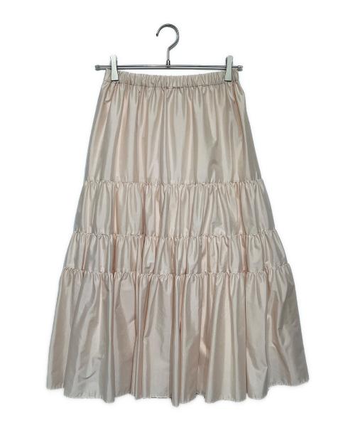SEVEN TEN by MIHO KAWAHITO（セブン テン バイ ミホ カワヒト）SEVEN TEN by MIHO KAWAHITO (セブン テン バイ ミホ カワヒト) カラーティアードスカート アイボリー サイズ:Sの古着・服飾アイテム