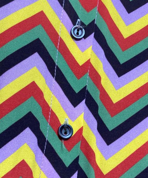 missoni（ミッソーニ）missoni (ミッソーニ) ジグザグシャツワンピース マルチカラー サイズ:40の古着・服飾アイテム