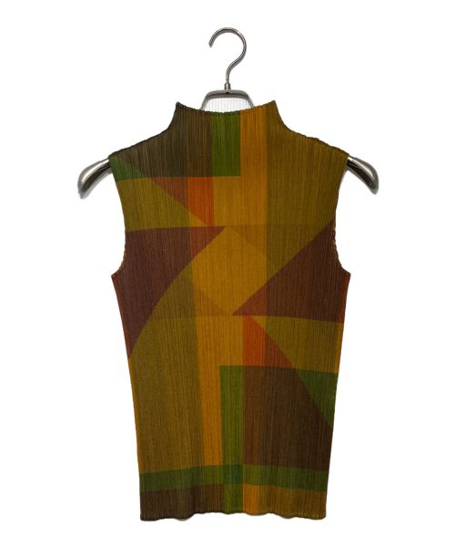 PLEATS PLEASE（プリーツプリーズ）PLEATS PLEASE (プリーツプリーズ) ノースリーブカットソー オレンジ サイズ:3の古着・服飾アイテム