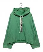 KAPITALキャピタル）の古着「ロゴドローコードプルオーバーパーカー」｜グリーン