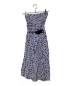 MARNIマルニ）の古着「シルク花柄デザインスカート」｜ブルー