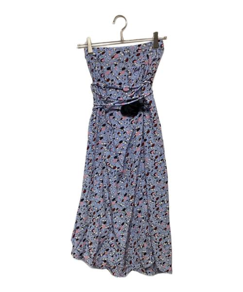 MARNI（マルニ）MARNI (マルニ) シルク花柄デザインスカート  ブルー サイズ:38の古着・服飾アイテム