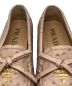 中古・古着 PRADA (プラダ) オーストリッチタイプ ロゴドライビングシューズ ピンク サイズ:36 1/2：16000円