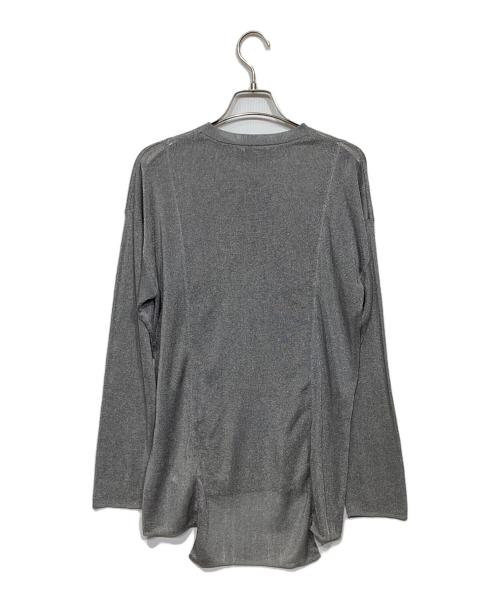 UN3D.（アンスリード）UN3D. (アンスリード) シアーニットトップ レディース シルバー サイズ:36の古着・服飾アイテム