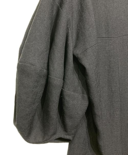 ENFOLD（エンフォルド）ENFOLD (エンフォルド) リネンライク 立体スリーブDRESS ネイビー サイズ:36の古着・服飾アイテム