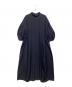 ENFOLD（エンフォルド）の古着「リネンライク 立体スリーブDRESS」｜ネイビー