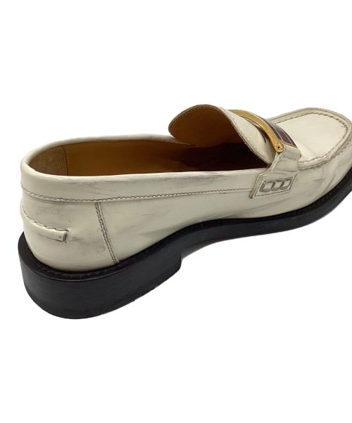 Christian Dior（クリスチャン ディオール）Christian Dior (クリスチャン ディオール) 21AWロゴプレートローファー ホワイト サイズ:36Dの古着・服飾アイテム