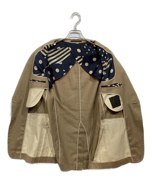 Y's（ワイズ）Y's (ワイズ) コットンリネンデザインジャケットMD-J06-305 ブラウン サイズ:2の古着・服飾アイテム