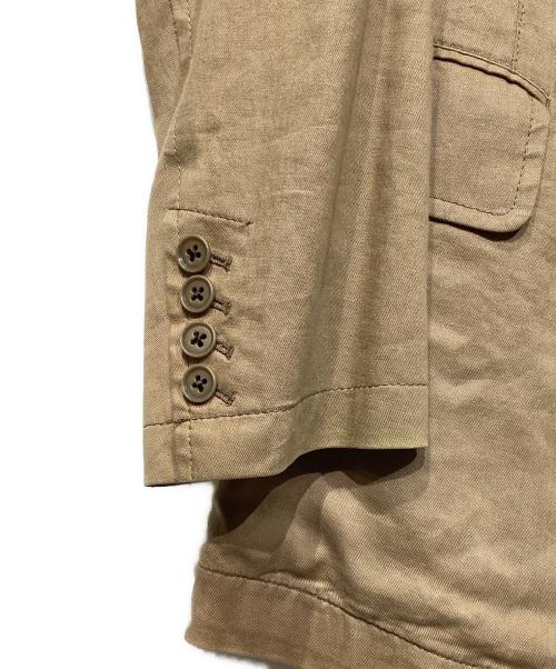 Y's（ワイズ）Y's (ワイズ) コットンリネンデザインジャケットMD-J06-305 ブラウン サイズ:2の古着・服飾アイテム