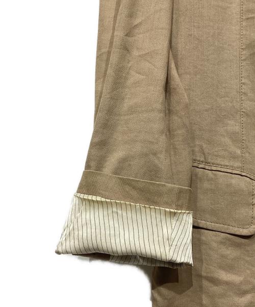 Y's（ワイズ）Y's (ワイズ) コットンリネンデザインジャケットMD-J06-305 ブラウン サイズ:2の古着・服飾アイテム