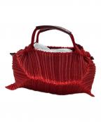 ISSEY MIYAKEイッセイミヤケ）の古着「プリーツハンドバッグ」｜レッド