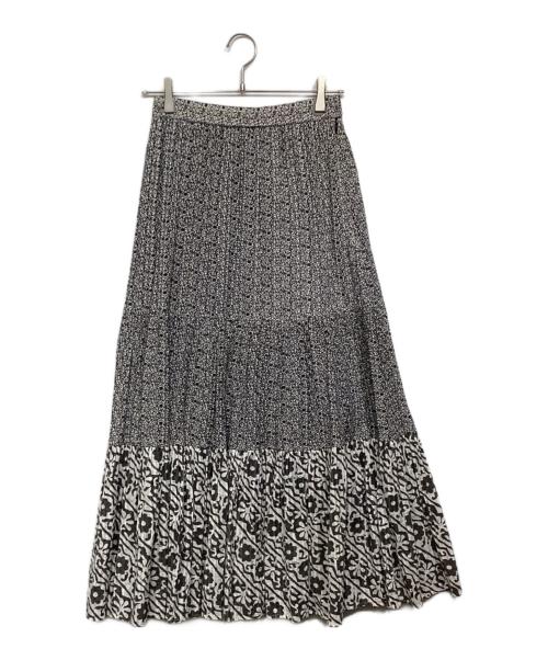 sara mallika（サラマリカ）sara mallika (サラマリカ) DOUBLE FLOWER PRINT SKIRT　020311SA2 チャコールグレー サイズ:不明の古着・服飾アイテム