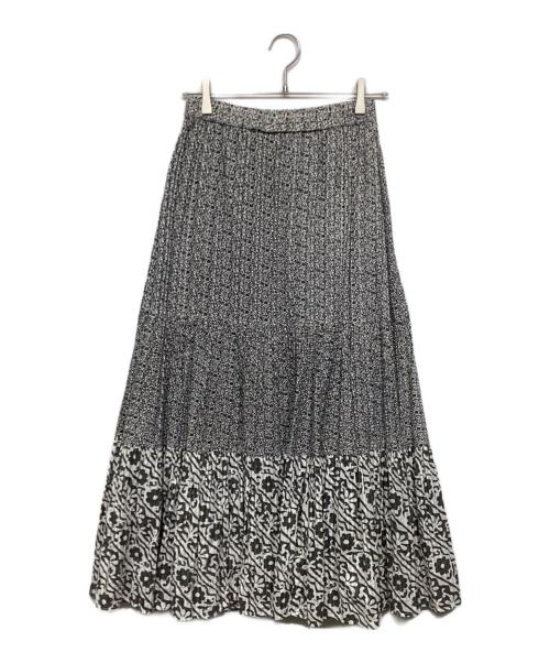 sara mallika（サラマリカ）sara mallika (サラマリカ) DOUBLE FLOWER PRINT SKIRT　020311SA2 チャコールグレー サイズ:不明の古着・服飾アイテム