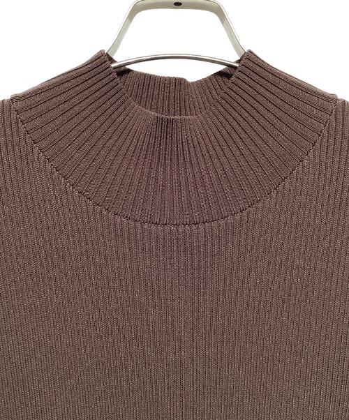 Snidel（スナイデル）Snidel (スナイデル) ニットベストコンビボリュームワンピ ブラウン サイズ:1 未使用品の古着・服飾アイテム