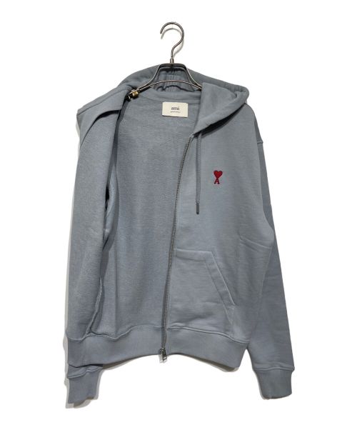 ami（アミ）ami (アミ) Zipped De Coeur Hoodie スカイブルー サイズ:Sの古着・服飾アイテム