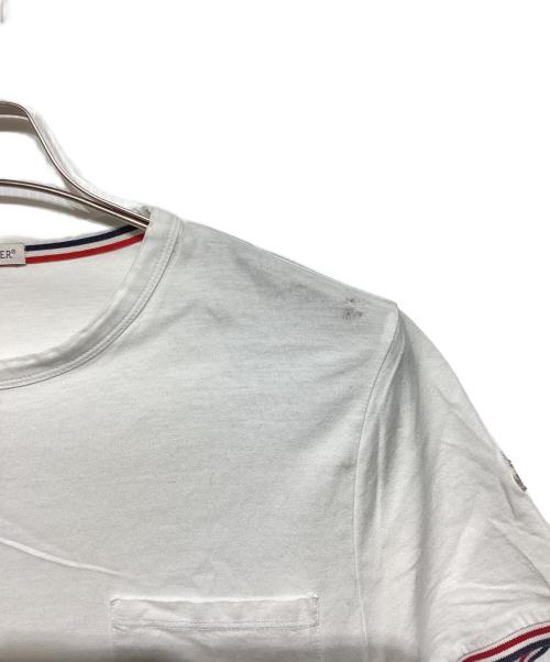 MONCLER（モンクレール）MONCLER (モンクレール) ポケットTシャツ ホワイト サイズ:Mの古着・服飾アイテム