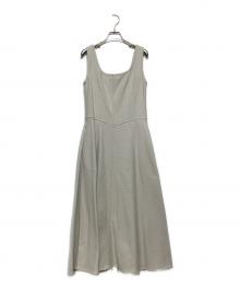 ebure（エブール）の古着「コットンダブルブークレ ノースリーブ ワンピース」｜アイボリー