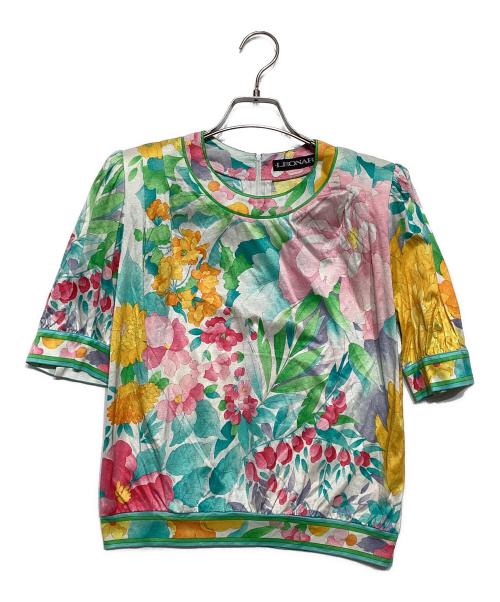 LEONARD（レオナール）LEONARD (レオナール) 花柄セットアップ グリーン×ピンク サイズ:Mの古着・服飾アイテム