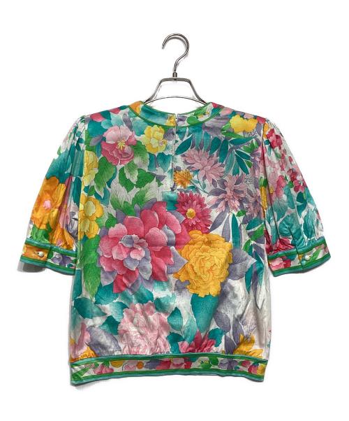 LEONARD（レオナール）LEONARD (レオナール) 花柄セットアップ グリーン×ピンク サイズ:Mの古着・服飾アイテム