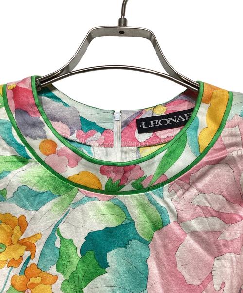 LEONARD（レオナール）LEONARD (レオナール) 花柄セットアップ グリーン×ピンク サイズ:Mの古着・服飾アイテム