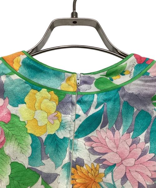 LEONARD（レオナール）LEONARD (レオナール) 花柄セットアップ グリーン×ピンク サイズ:Mの古着・服飾アイテム