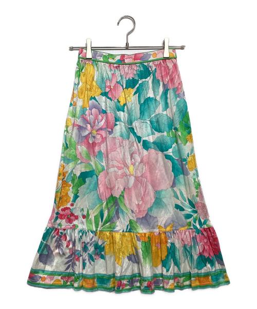 LEONARD（レオナール）LEONARD (レオナール) 花柄セットアップ グリーン×ピンク サイズ:Mの古着・服飾アイテム