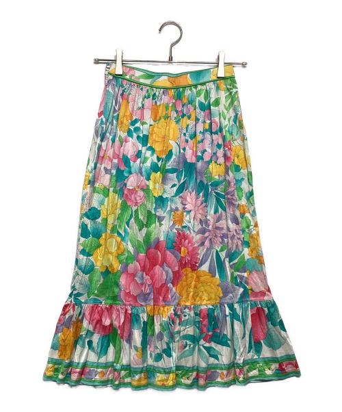 LEONARD（レオナール）LEONARD (レオナール) 花柄セットアップ グリーン×ピンク サイズ:Mの古着・服飾アイテム