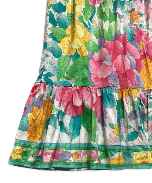 LEONARD（レオナール）LEONARD (レオナール) 花柄セットアップ グリーン×ピンク サイズ:Mの古着・服飾アイテム