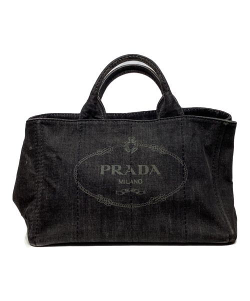 PRADA（プラダ）PRADA (プラダ) カナパ デニム 2WAYトートバッグ グレーの古着・服飾アイテム