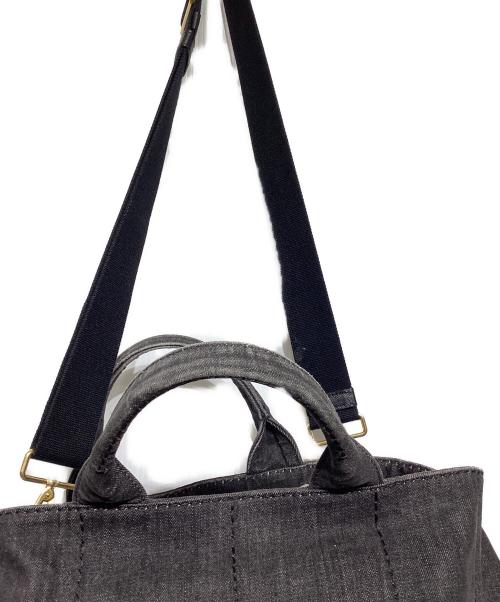 PRADA（プラダ）PRADA (プラダ) カナパ デニム 2WAYトートバッグ グレーの古着・服飾アイテム