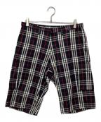 BURBERRY BLACK LABELバーバリーブラックレーベル）の古着「チェックハーフパンツ　BMS70-951-09」｜ブラック