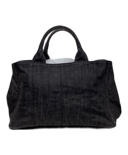PRADA（プラダ）PRADA (プラダ) デニム カナパ トートバッグ ブラックの古着・服飾アイテム