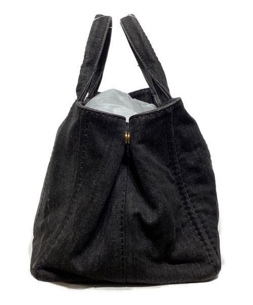 PRADA（プラダ）PRADA (プラダ) デニム カナパ トートバッグ ブラックの古着・服飾アイテム