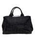 PRADA (プラダ) デニム カナパ トートバッグ ブラック：35000円