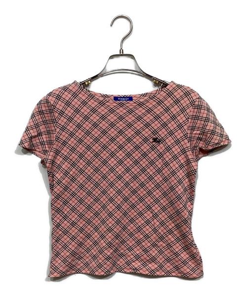 BURBERRY BLUE LABEL（バーバリー ブルー レーベル）BURBERRY BLUE LABEL (バーバリーロンドンブルーレーベル) カットソー ピンク サイズ:Mの古着・服飾アイテム