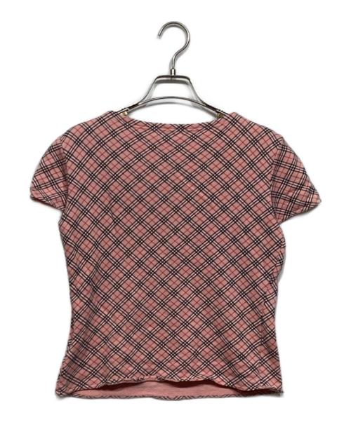 BURBERRY BLUE LABEL（バーバリー ブルー レーベル）BURBERRY BLUE LABEL (バーバリーロンドンブルーレーベル) カットソー ピンク サイズ:Mの古着・服飾アイテム