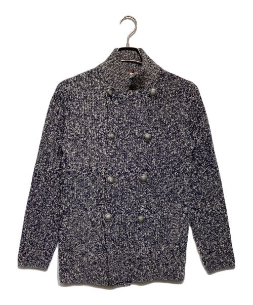 BRUNELLO CUCINELLI（ブルネロクチネリ）BRUNELLO CUCINELLI (ブルネロクチネリ) ダブル ブレスト メタル カーディガン ジャケット ネイビー サイズ:44の古着・服飾アイテム