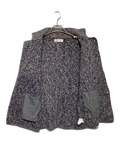 BRUNELLO CUCINELLI（ブルネロクチネリ）BRUNELLO CUCINELLI (ブルネロクチネリ) ダブル ブレスト メタル カーディガン ジャケット ネイビー サイズ:44の古着・服飾アイテム