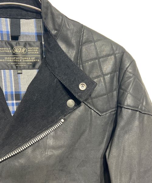 ADDICT CLOTHES ACVM（アディクトクローズ）ADDICT CLOTHES ACVM (アディクトクローズ) Waxed Resistance Jacket ブラック サイズ:40の古着・服飾アイテム