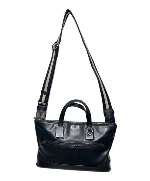 BALLY（バリー）BALLY (バリー) 2WAYレザーバッグ ブラックの古着・服飾アイテム