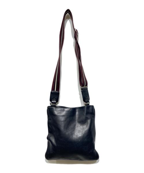 BALLY（バリー）BALLY (バリー) ショルダーバッグ ブラック×ボルドーの古着・服飾アイテム