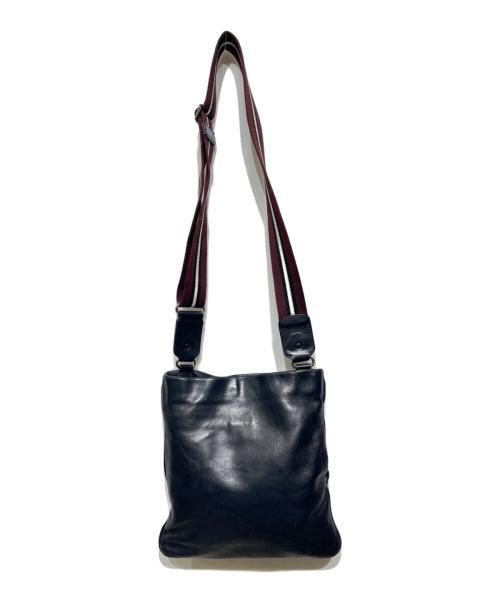 BALLY（バリー）BALLY (バリー) ショルダーバッグ ブラック×ボルドーの古着・服飾アイテム