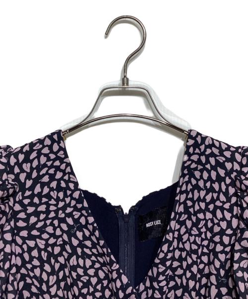 Rosyluce（ロージールーチェ）Rosyluce (ロージールーチェ) PETAL HEART DRESS　01-230305 ネイビー×ピンク サイズ:Mの古着・服飾アイテム