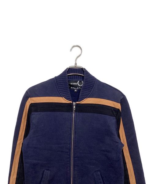 RAF SIMONS（ラフシモンズ）RAF SIMONS (ラフシモンズ) FRED PERRY (フレッドペリー) スウェットボンバージャケット ネイビー サイズ:36の古着・服飾アイテム