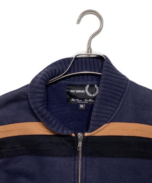 RAF SIMONS（ラフシモンズ）RAF SIMONS (ラフシモンズ) FRED PERRY (フレッドペリー) スウェットボンバージャケット ネイビー サイズ:36の古着・服飾アイテム