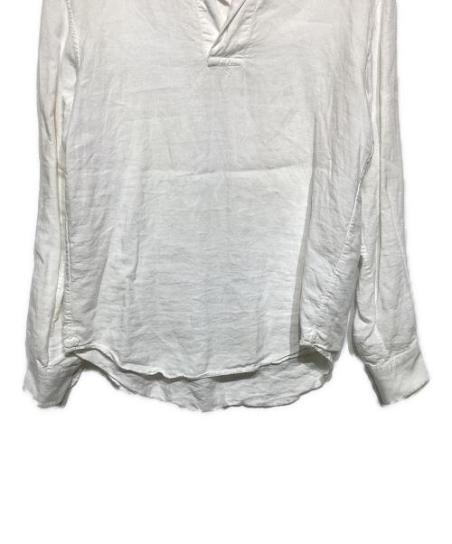 BOURRIENNE（ブリエンヌ）BOURRIENNE (ブリエンヌ) スキッパーシャツ ホワイト サイズ:Lの古着・服飾アイテム