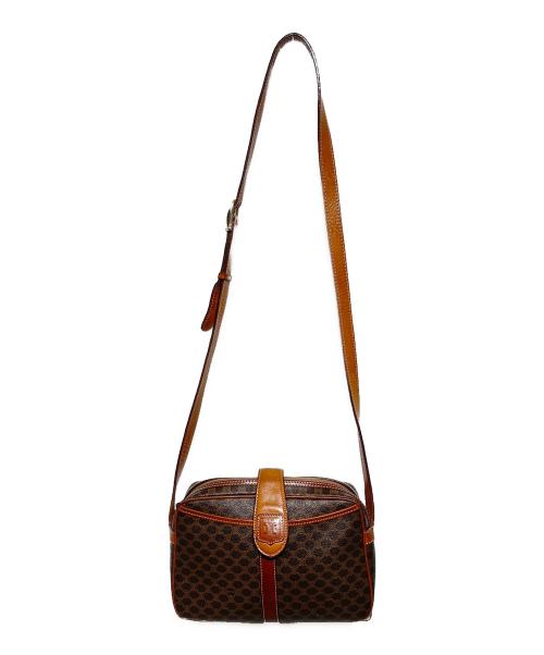 CELINE（セリーヌ）CELINE (セリーヌ) マカダム柄ショルダーバッグ ブラウンの古着・服飾アイテム