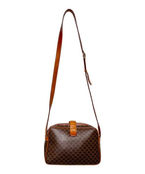 CELINE（セリーヌ）CELINE (セリーヌ) マカダム柄ショルダーバッグ ブラウンの古着・服飾アイテム